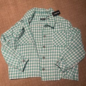 Brand New Karl Lagerfeld Green and White Jacket